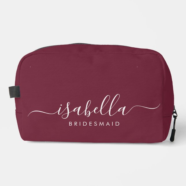 Neceser Bridesmaid Gift Burgundy (Anverso)