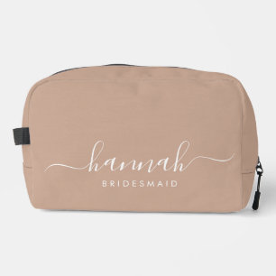 Neceser Bridesmaid Modern Minimal Script Cosmético
