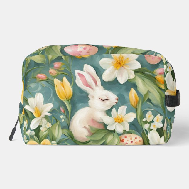 Neceser Bunnies, flores de primavera y huevos de Pascua. P (Reverso )