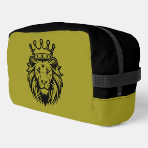 Neceser Cabeza de León con Silueta de Corona - Negro 1