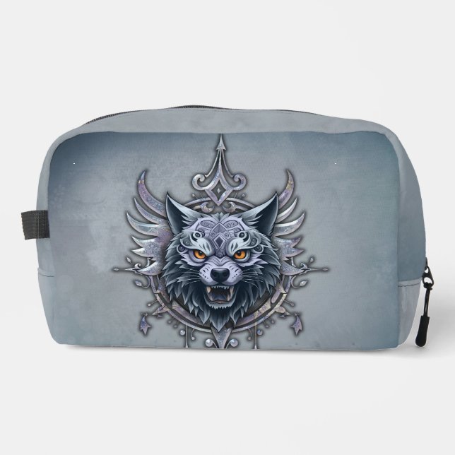 Neceser Cabeza mística de lobo. (Anverso)