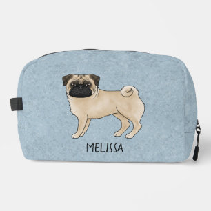 Neceser Cachorro Caricatura Lindo Pug Color Cervato Con No