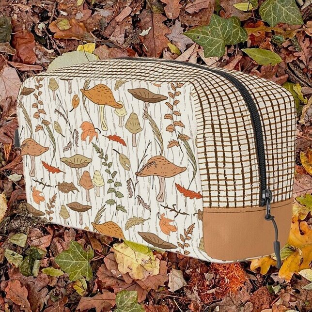 Neceser Caer hongos y hojas - patrón sin fisuras. (Subido por el creador)