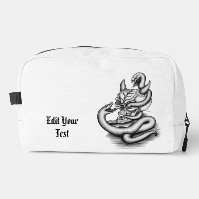 Neceser Calavera - Cabeza malvada con serpiente (Anverso)