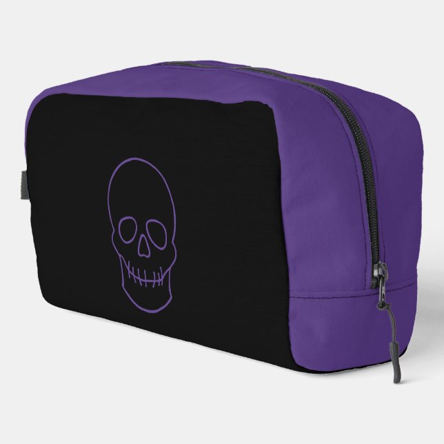 Neceser Calavera en morado y negro (Esquina derecha)
