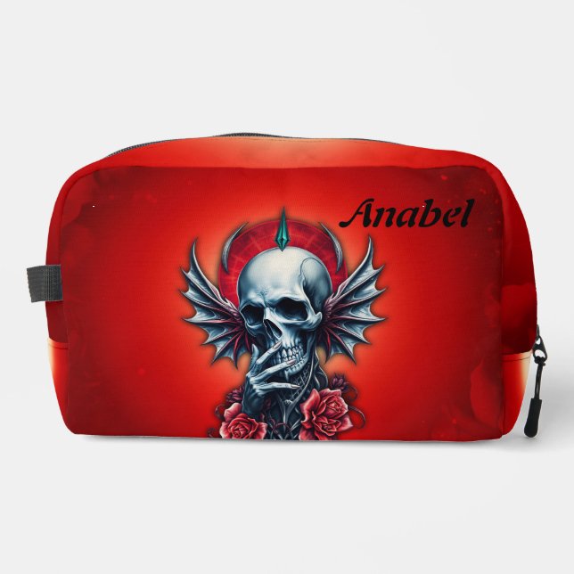 Neceser Calavera impresionante y realista con alas (Anverso)