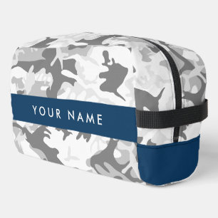 Neceser Camuflaje Gris Nieve de Invierno Personaliza tu no