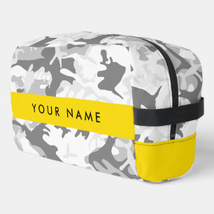 Neceser Camuflaje Gris Nieve de Invierno Personaliza tu no
