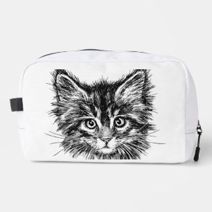 Neceser Cara de gatito negro y blanco