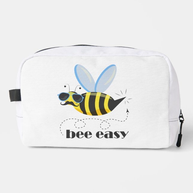 Neceser Carácter de abeja con gafas de sol bigote Bee Fáci (Anverso)