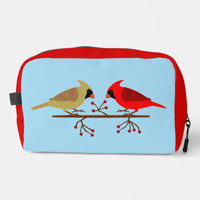 Neceser Cardenales Navidades y Berries rojos (Anverso)