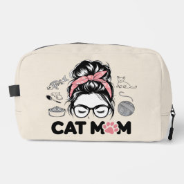 Neceser "Cat Mom" Funny Cute Cat Lover Women Dopp Kit