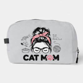 Neceser "Cat Mom" Funny Cute Cat Lover Women Dopp Kit
