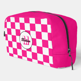 Neceser Checkered Hot pink white geometric retro Monogram
