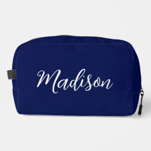 Neceser Chic Azul Marino Nombre Personalizado Letra Escrit