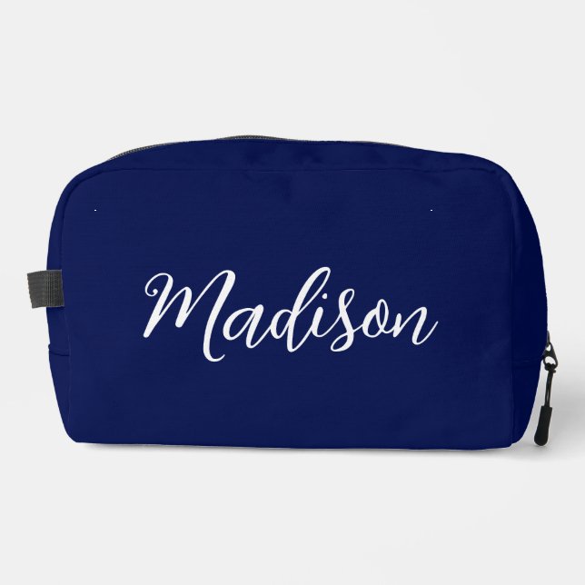Neceser Chic Navy Blue Name Custom Handwritten Script (Anverso)