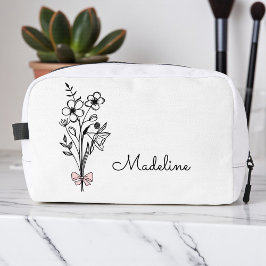 Neceser Chica de cumpleaños floral rosado con arco