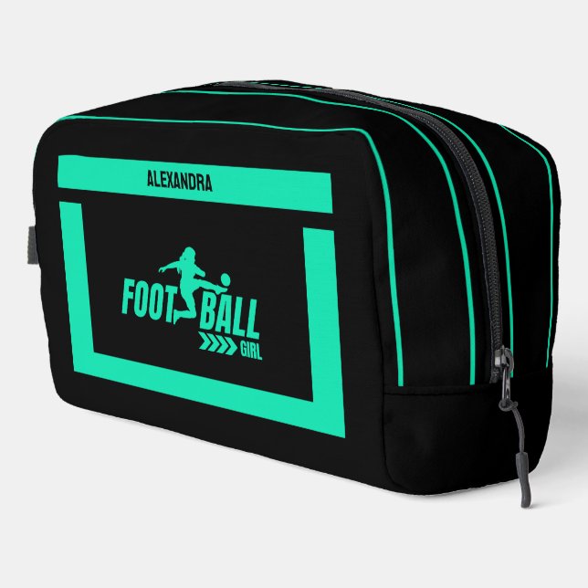 Neceser Chica jugador de fútbol, regalo de cumpleaños, equ (Esquina derecha)