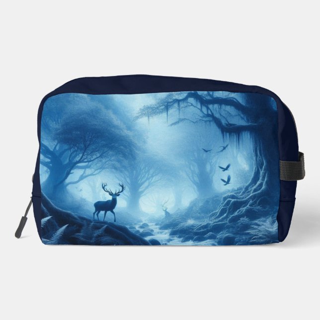 Neceser Ciervo en bosque oscuro de bruma azul (Reverso )