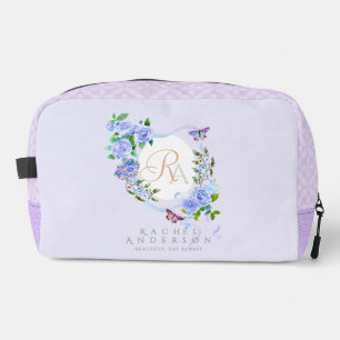 Neceser Cinta de Rosa azul Monograma Purple Print Cut Sew