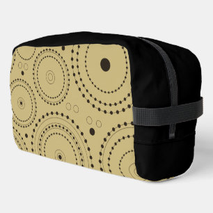 Neceser Círculos diseñan negro sobre oro ligero