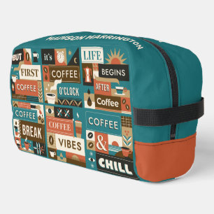 Neceser Citas de café coloreadas con nombre personalizado