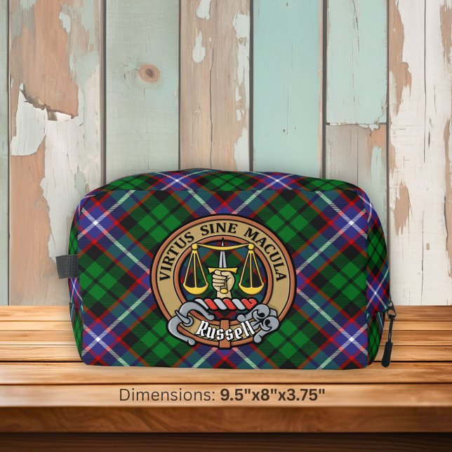 Neceser Clan Russell Cresta sobre Tartán (Subido por el creador)