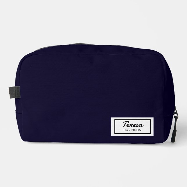 Neceser Clásico Nostálgico Americano Simple Azul Minimalis (Anverso)