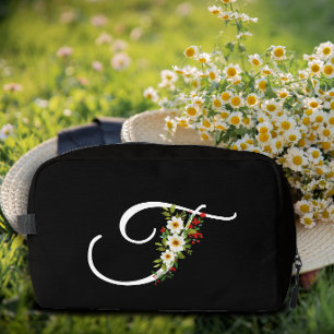Neceser Clásico regalo de madre flor roja inicial monogram