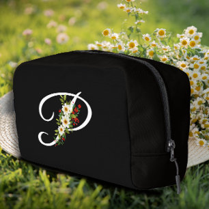 Neceser Clásico regalo para madre flor roja inicial monogr