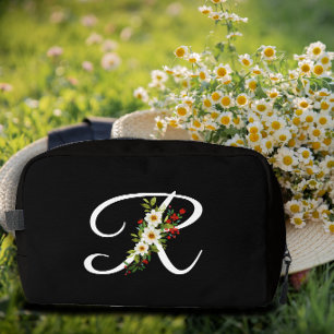 Neceser Clásico regalo para madre flor roja inicial monogr