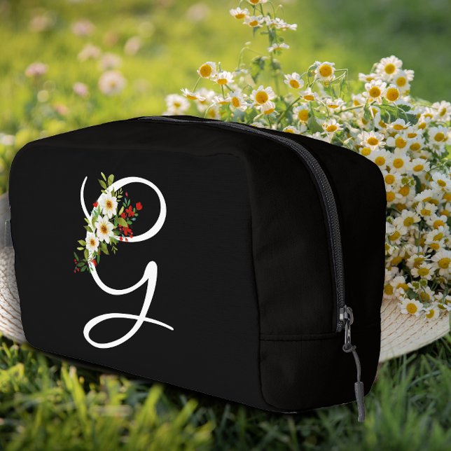 Neceser Clásico regalo para mamá con flor roja de monogram (Subido por el creador)