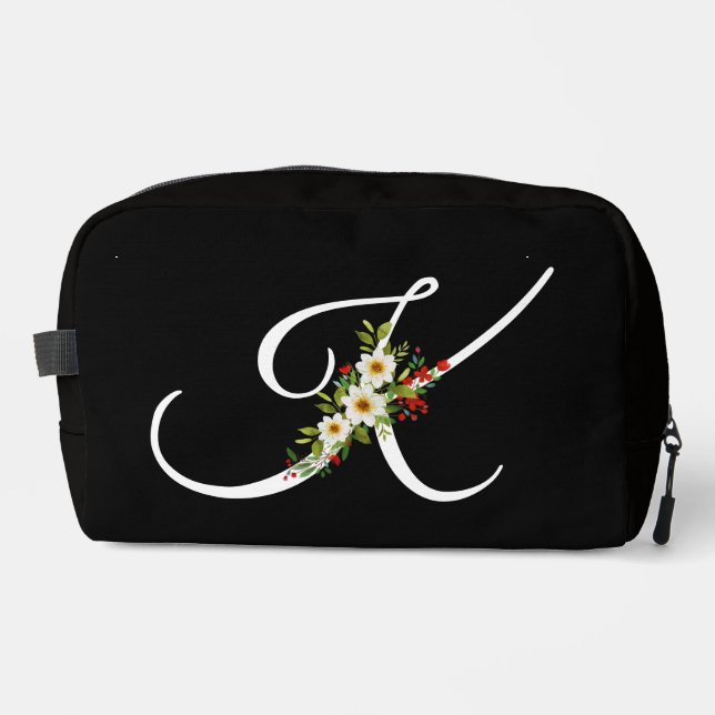 Neceser Classic monogram  initial red flower mother gift (Anverso)