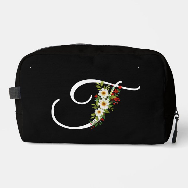 Neceser Classic monogram  initial red flower mother gift (Anverso)