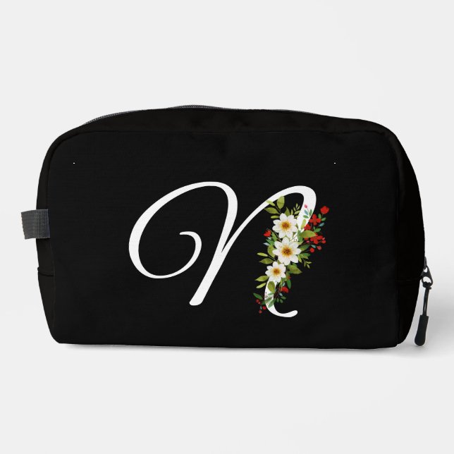 Neceser Classic monogram  initial red flower mother gift (Anverso)