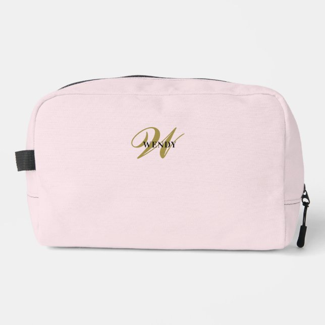 Neceser Clean Blush Pink Gold l Elegant Feminine Monogram (Anverso)