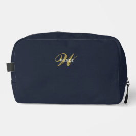 Neceser Clean Navy Blue Gold Monogram Accessories