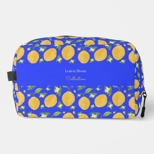 Neceser Colección Lemon Bloom azul estampado (Anverso)
