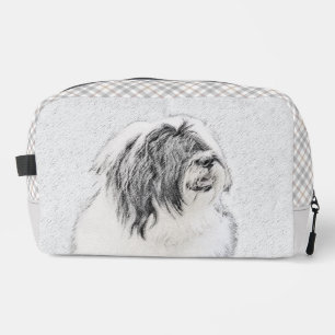 Neceser Collie Beardie Black Drawing Cute Dog Art