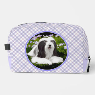 Neceser Collie Beardie Black Painting Cute Dog Art