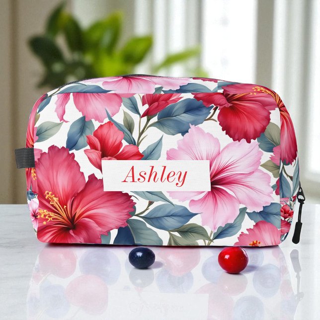 Neceser Colorante de agua floral rosa rojo elegante (Subido por el creador)