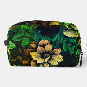 Neceser Colores únicos estampado floral vintage verde