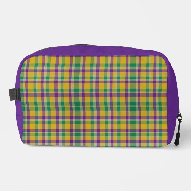 Neceser Colorido Mardi Gras gingham con estampado (Anverso)