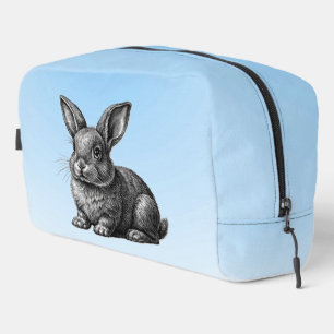 Neceser Conejo gris blanco contra cielo azul
