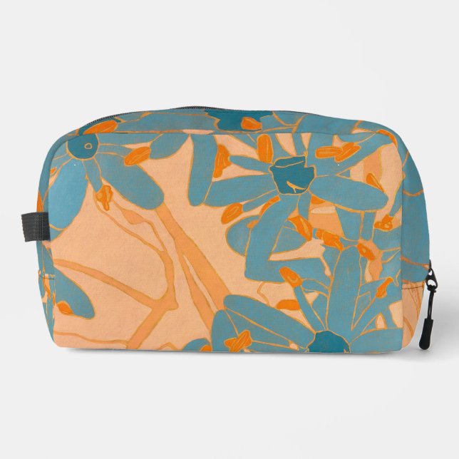 Neceser Contemporary Leaf Design in Peach  (Anverso)