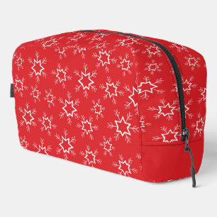 Neceser Copos de nieve, copos de nieve rojos y blancos, ni