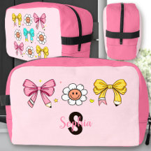 Coquette School Chica Pink Bow Name Lunch Box