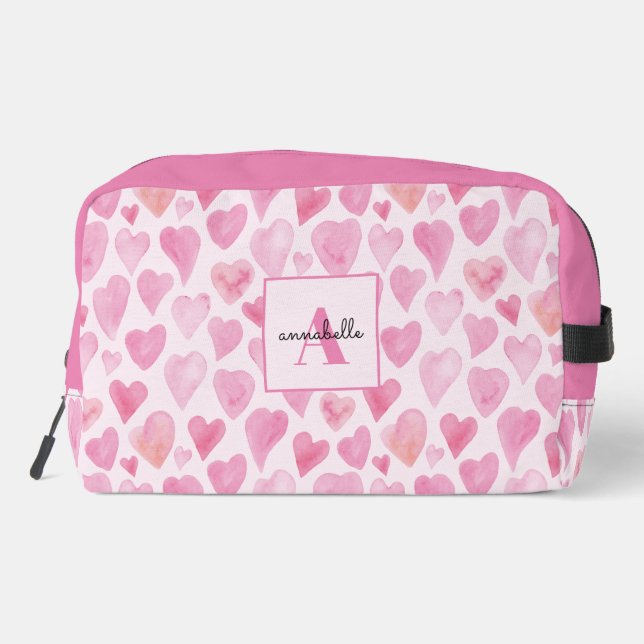 Neceser Corazón de amor acuarela rosa (Reverso )