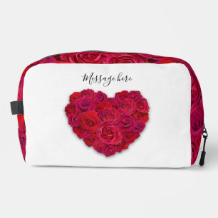 Neceser Corazón Romántico de Rosa Roja Floral con Texto Pe