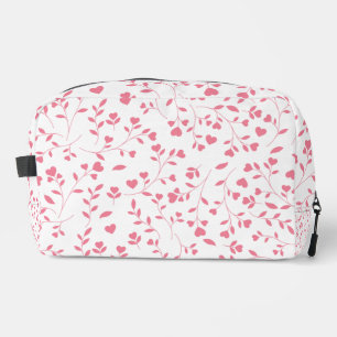 Neceser Corazón Rosa Romántico Vines Patrón Blanco